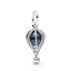 Charm-Anhänger Blue Hot Air Balloon Sterling-Silber