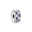 Clip-Charm Klar & Blau Funkelnd Silber