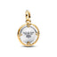Medaillon-Charm Biene Zirkonia Sterling-Silber Vergoldet