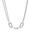 392303C00 Gliederhalskette Doppel-Link Sterling-Silber 45 cm