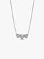 Strahlenkranz Herz Trilogie Collier-Halskette Sterling-Silber