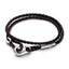 Armband Geflochtenes Leder Braun