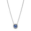Halsketten mit Anhänger Blauer Strahlenkranz Silber 393560C01