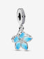 Blaue Blüte Charm-Anhänger