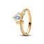 Ring Cinderellas Kutsche Zirkonia Vergoldet