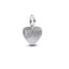 Charm-Anhänger Gravierbarer Love-Herz Zirkonia Silber