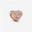 Rose Charm Funkelndes Freihand-Herz