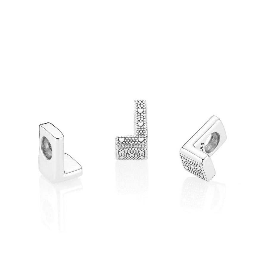 Charm Buchstabe Letter L Silber Zweitbild