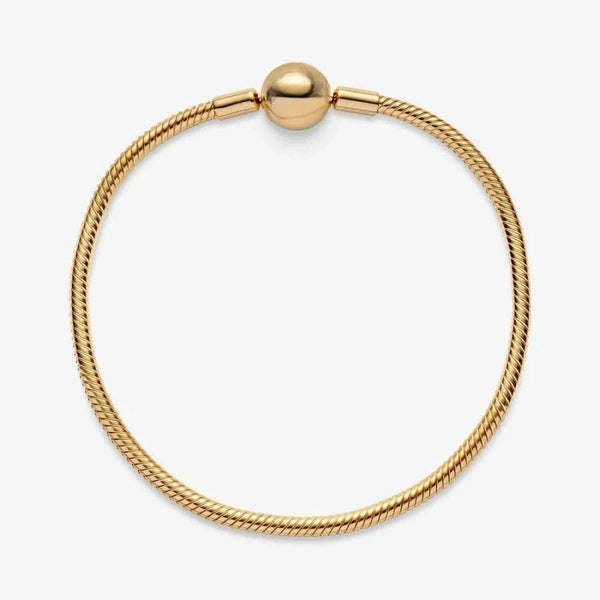 Schlangen-Gliederarmband Vergoldet