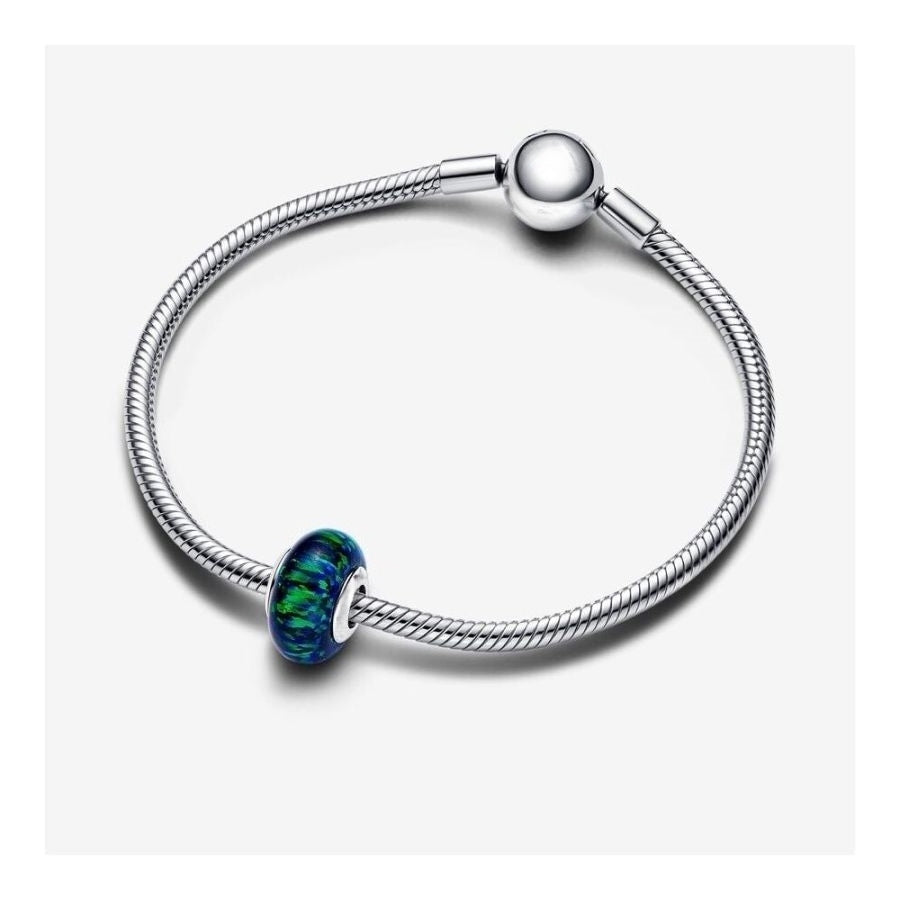 Charm Schillernder Opal Grün Sterling-Silber