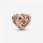 Rose  Charm Funkelnde Verschlungene Herzen