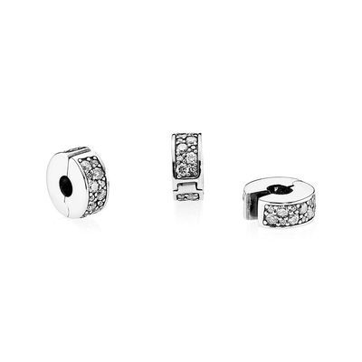 Charm Clip Pavé-Glanz Sterling Silber