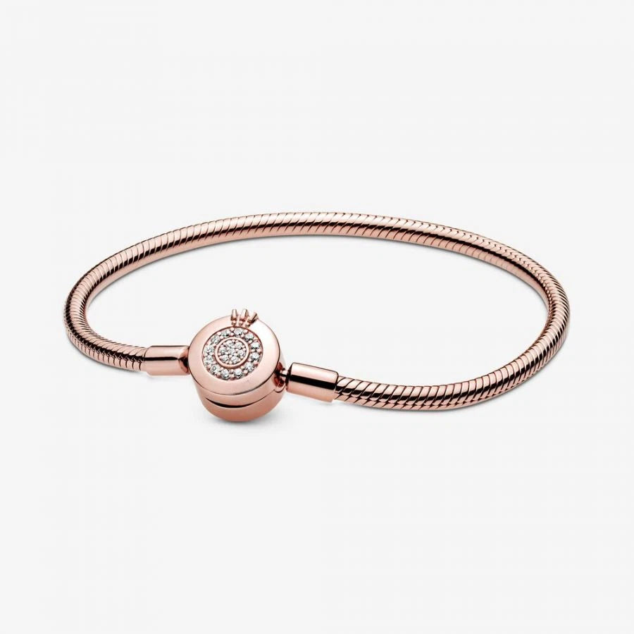 Rose  Schlangen-Gliederarmband Funkelndes Crown O Hauptbild