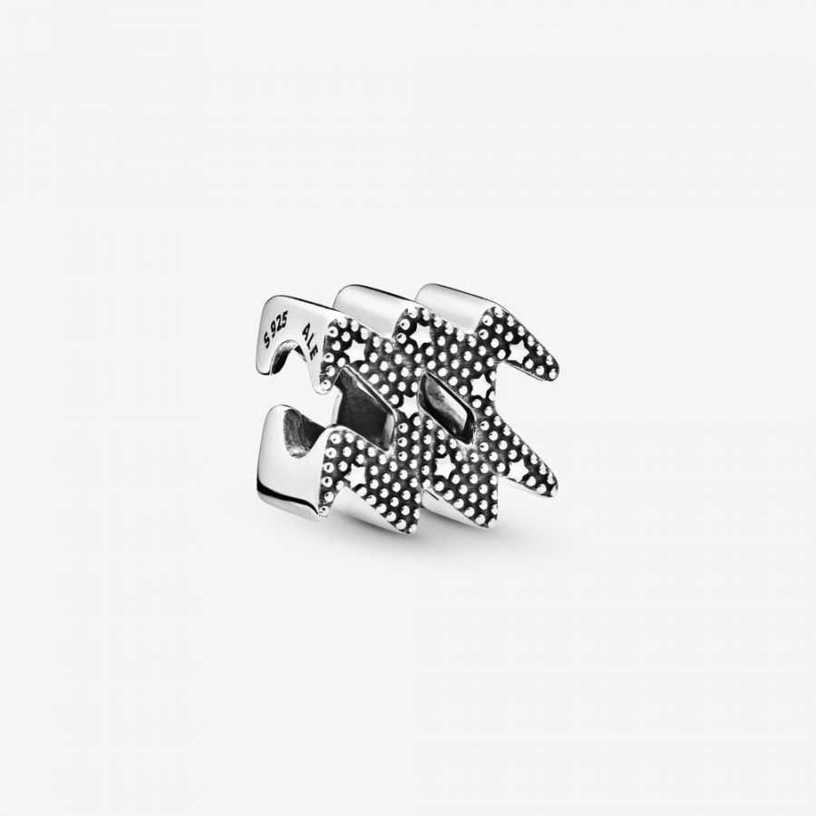 Charm Funkelnder Wassermann Sterling-Silber Zweitbild