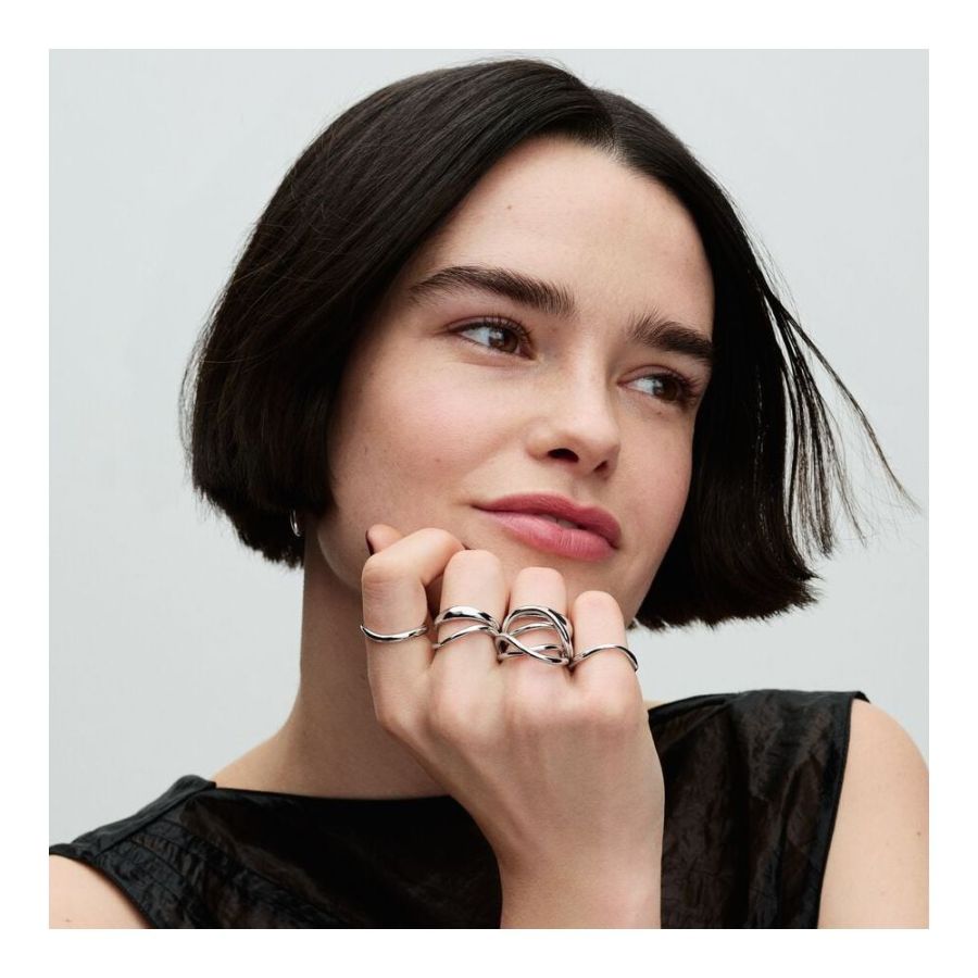 Essence Ring Stacking Geformt Silber