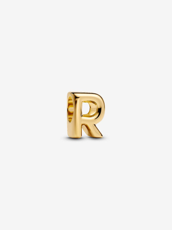 Buchstabe R Alphabet-Mini-Charm 14 Karat Vergoldung