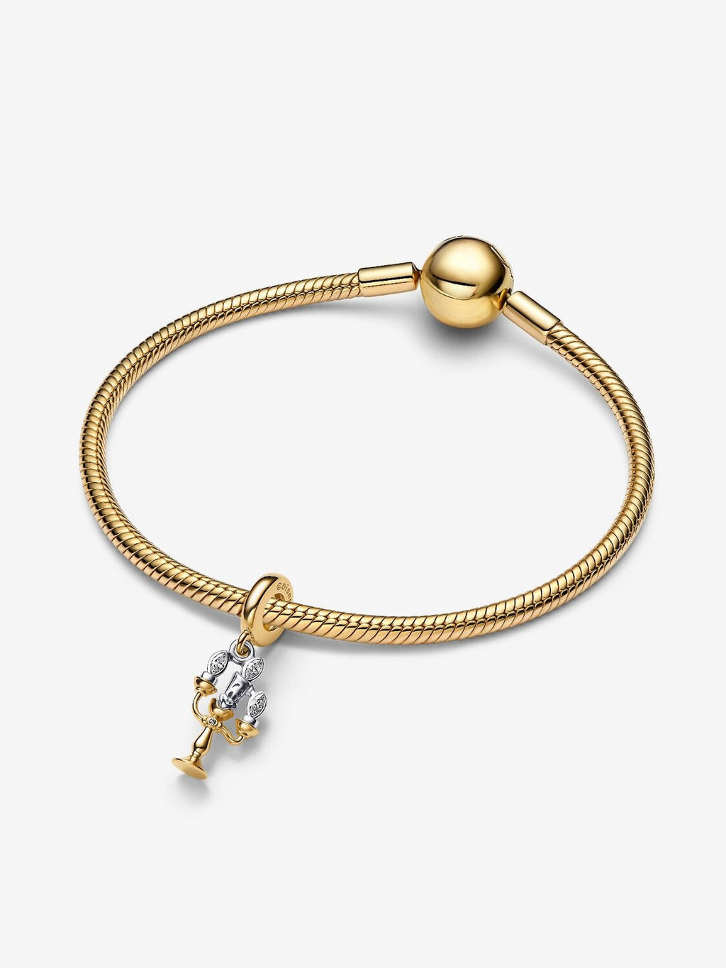 Die Schöne und das Biest Lumiere Charm-Anhänger Sterling-Silber, 14 Karat Vergoldung