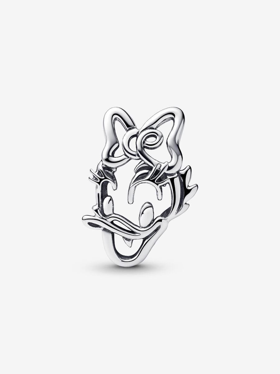 Daisy Duck Offen gearbeiteter Charm Sterling-Silber