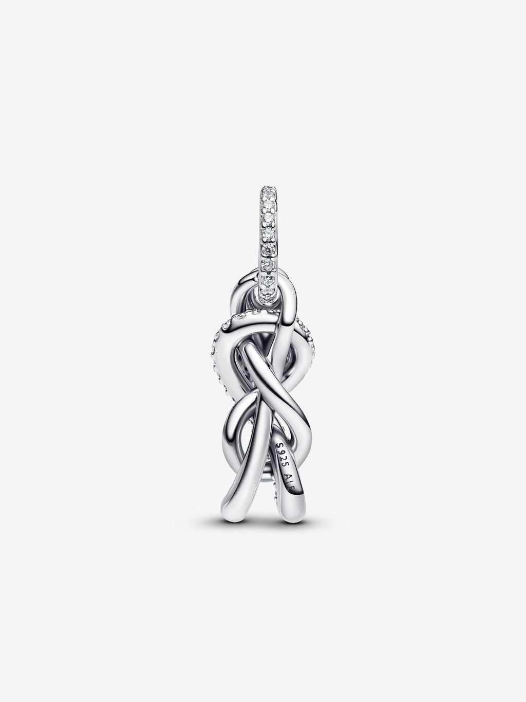 Pavé Unendlichkeitsknoten Charm-Anhänger