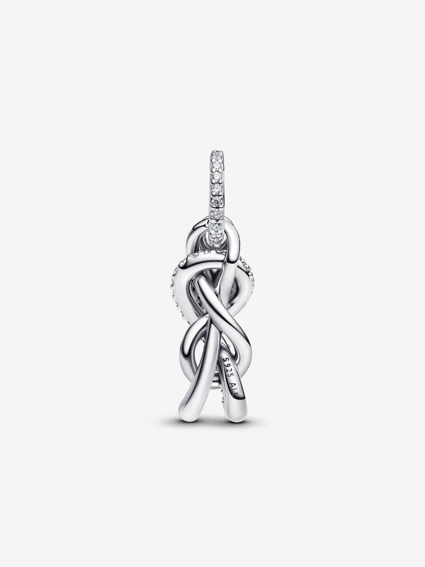Pavé Unendlichkeitsknoten Charm-Anhänger