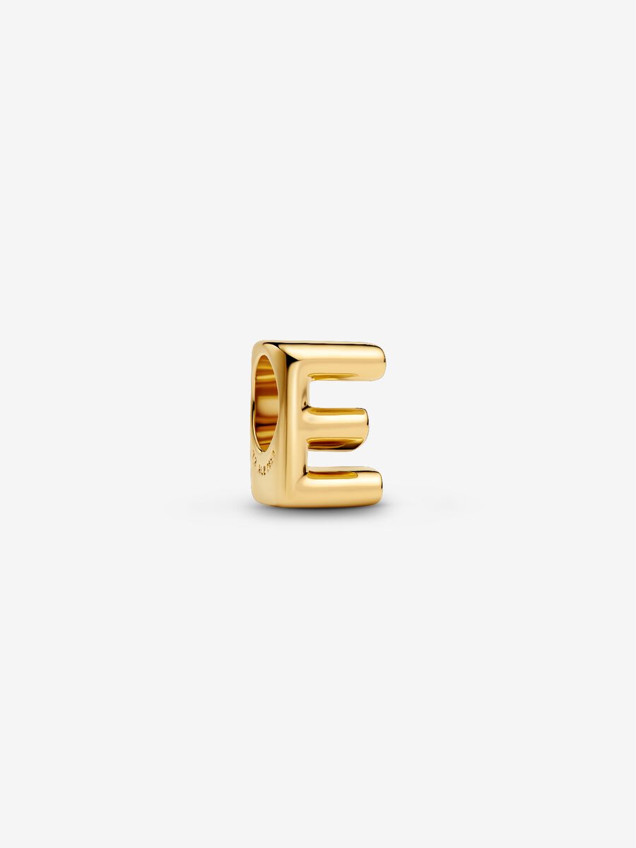 Buchstabe E Alphabet-Mini-Charm 14 Karat VergoldungBuchstabe E Alphabet-Mini-Charm 14 Karat Vergoldung