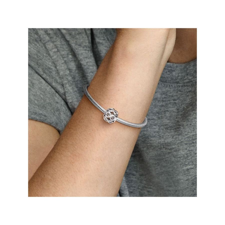 Charm Offen Unendlichkeits-Symbol Sterlingsilber
