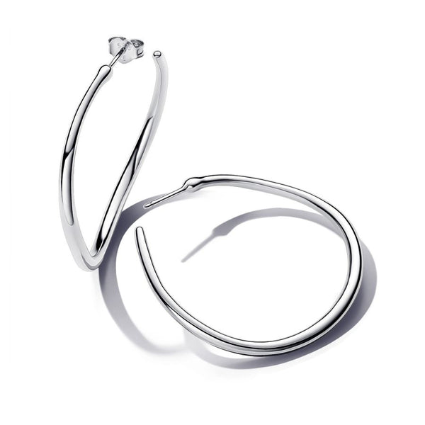 Essence Creolen Organisch Geformt Silber 42 mm