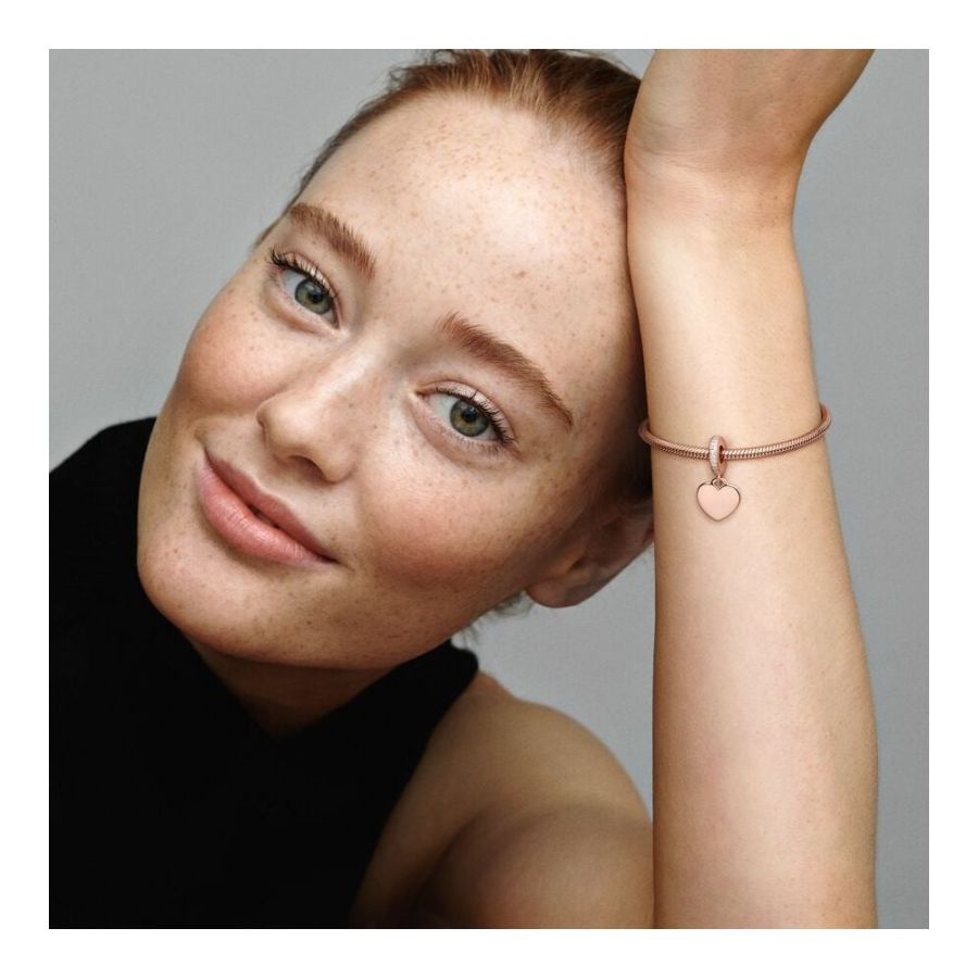 Charm-Anhänger Gravierbar Herz Sterling-Silber