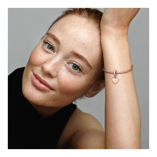 Charm-Anhänger Gravierbar Herz Sterling-Silber