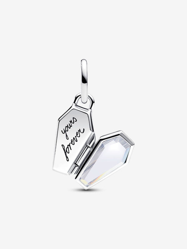 Aufklappbarer Glow-in-the-Dark Sarg Charm Sterling-Silber