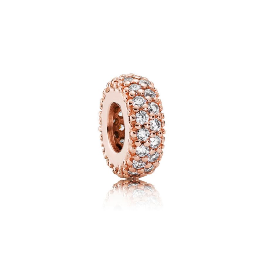 Rose  Charm Klares funkelndes Zwischenelement