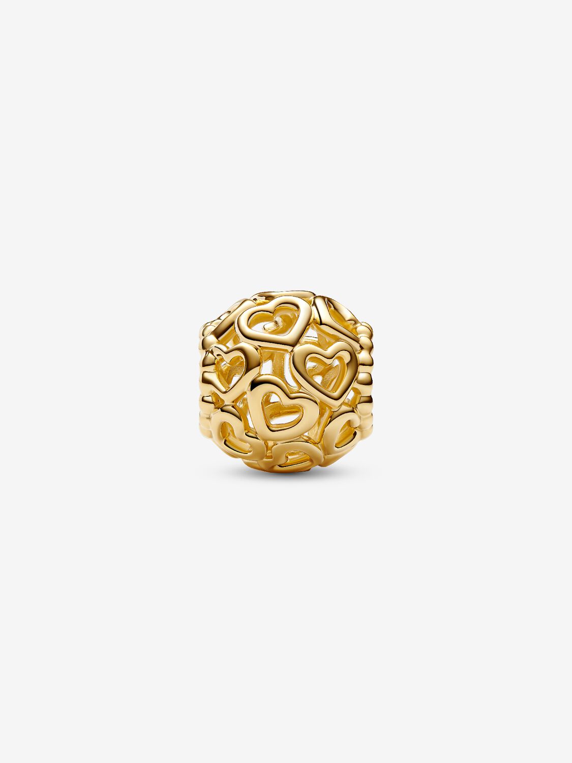Openwork Heart Charm 14 Karat Vergoldung