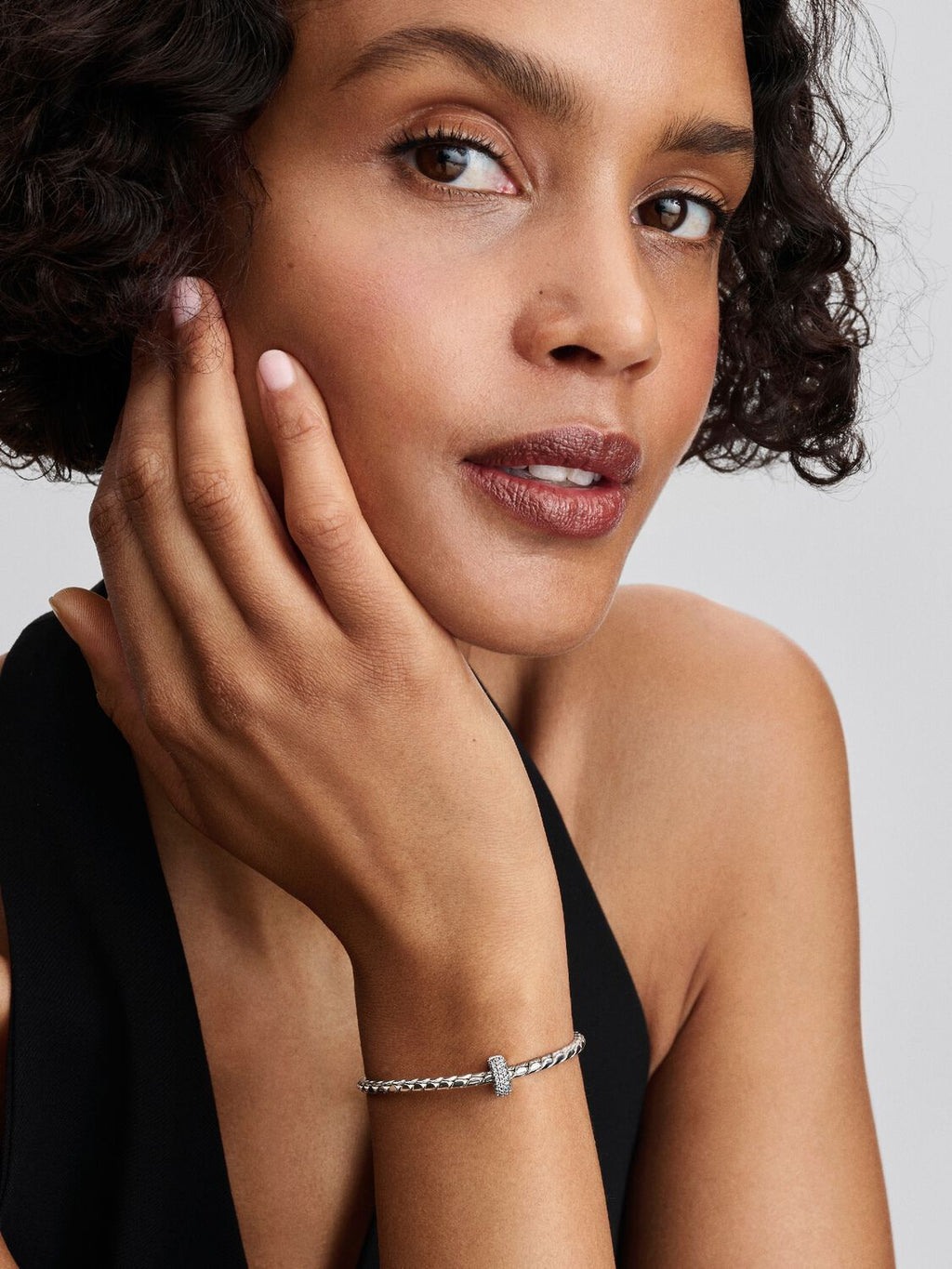 Pavé Clip-Charm Sterling-Silber