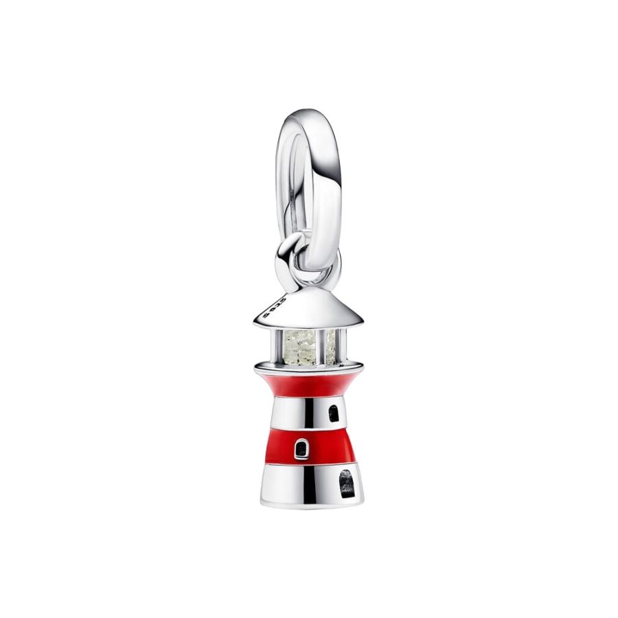 Charm-Anhänger Fluoreszierender Leuchtturm Silber Hauptbild