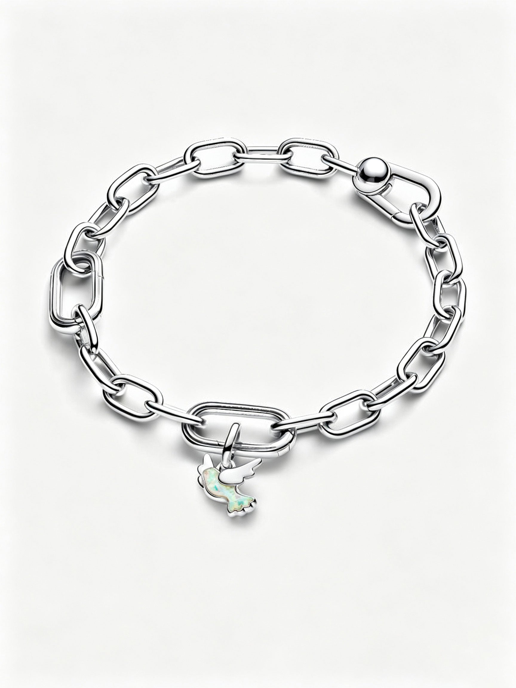 Weiße Taube Mini-Charm-Anhänger Sterling-Silber Zweitbild