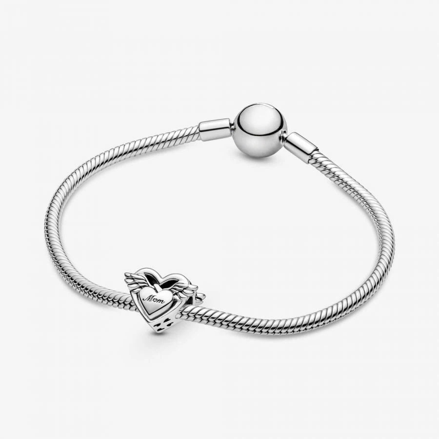 Charm Herz Engelsflügel Mum Sterling-Silber
