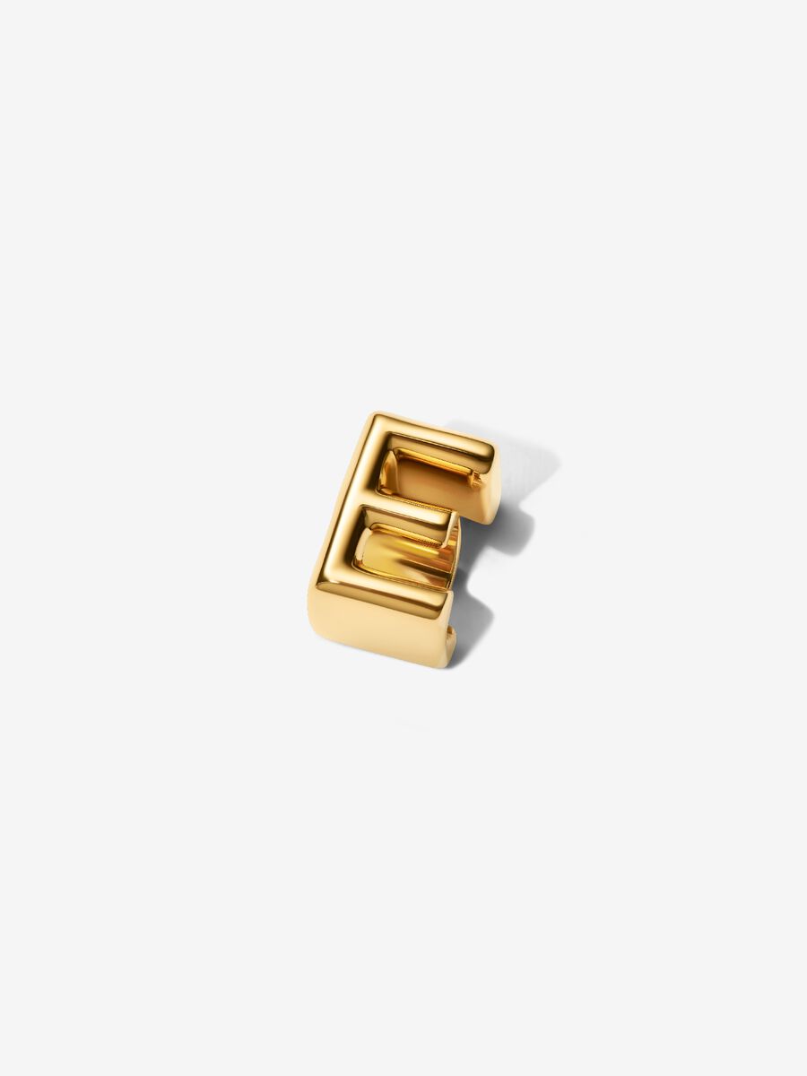 Buchstabe E Alphabet-Mini-Charm 14 Karat VergoldungBuchstabe E Alphabet-Mini-Charm 14 Karat Vergoldung