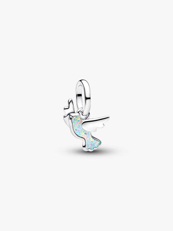 Weiße Taube Mini-Charm-Anhänger Sterling-Silber