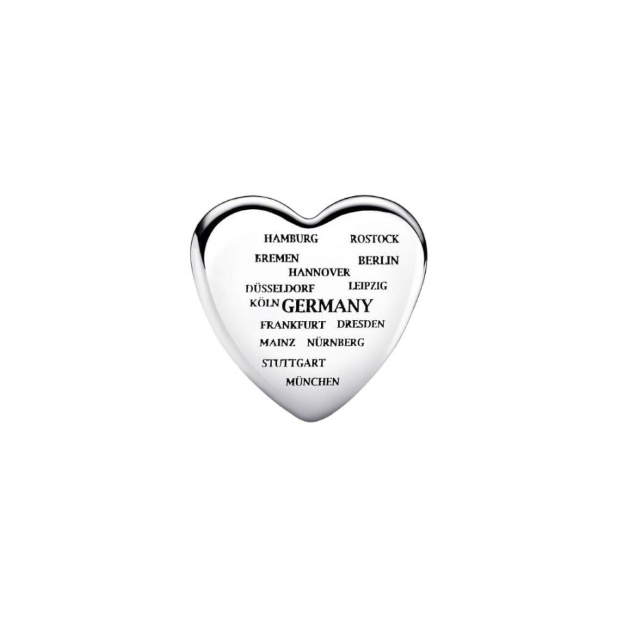Charm Deutsche Flagge Sterling-Silber