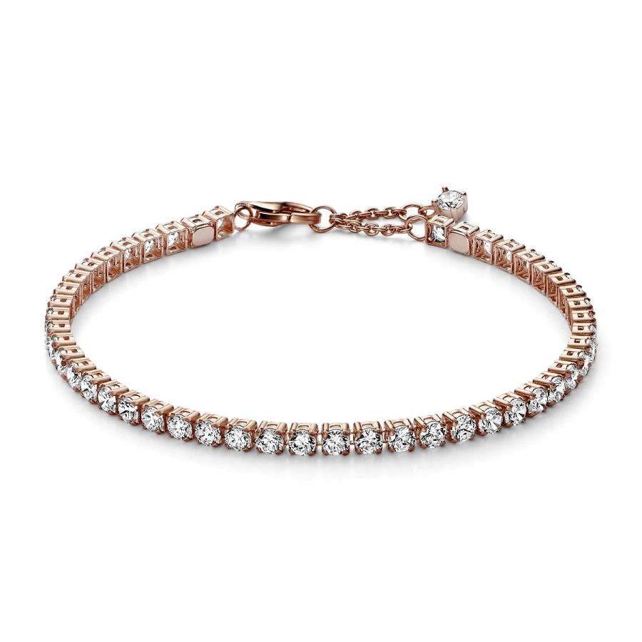 Tennisarmband Funkelnd Rosé Vergoldet