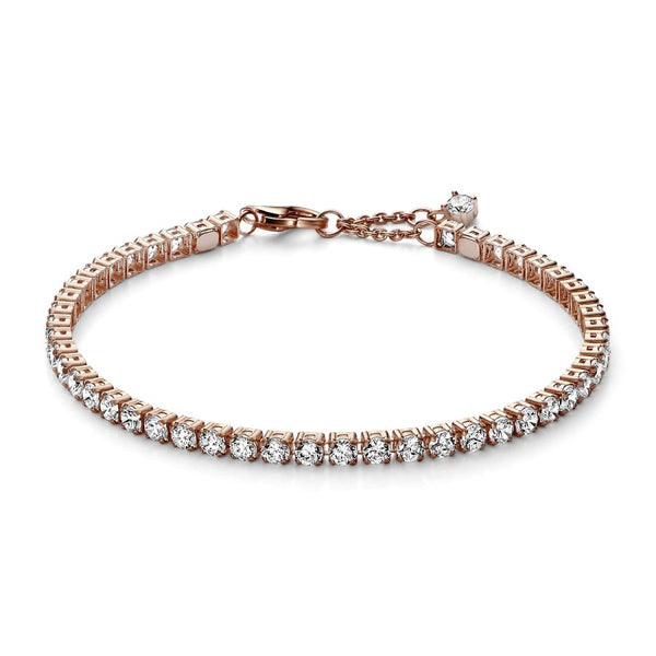 Tennisarmband Funkelnd Rosé Vergoldet