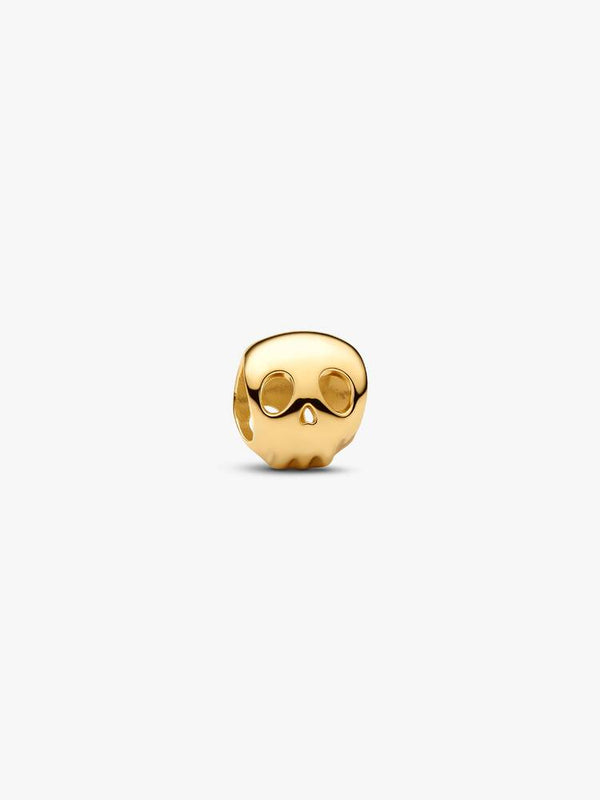 Totenkopf Mini-Charm 14 Karat Vergoldung