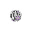 Charm Lilafarbenes Gänseblümchen Sterling-Silber
