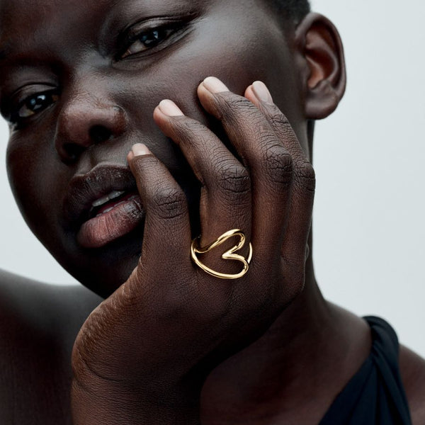Essence Ring Geformtes Herz Vergoldet