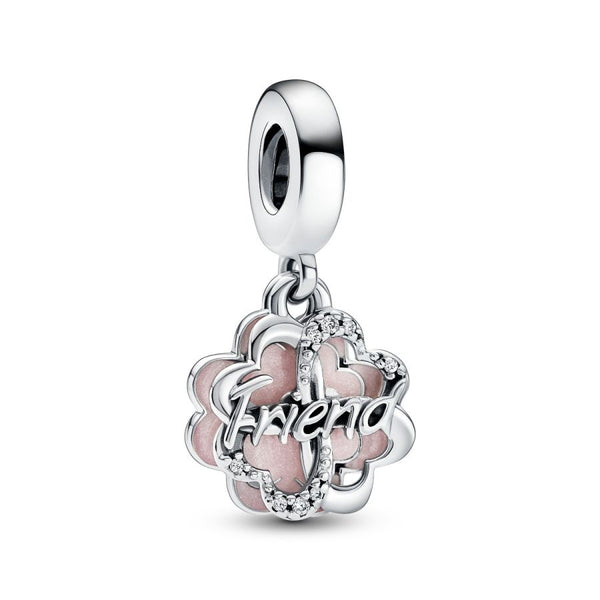 Charm-Anhänger Kleeblatt Freundschaft Sterling-Silber