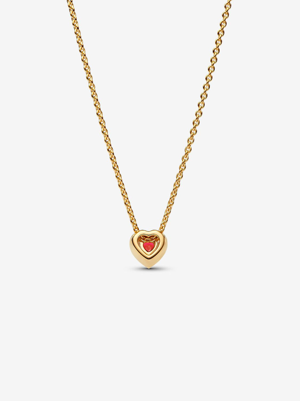 Elevated Heart Necklace 14 Karat Vergoldung