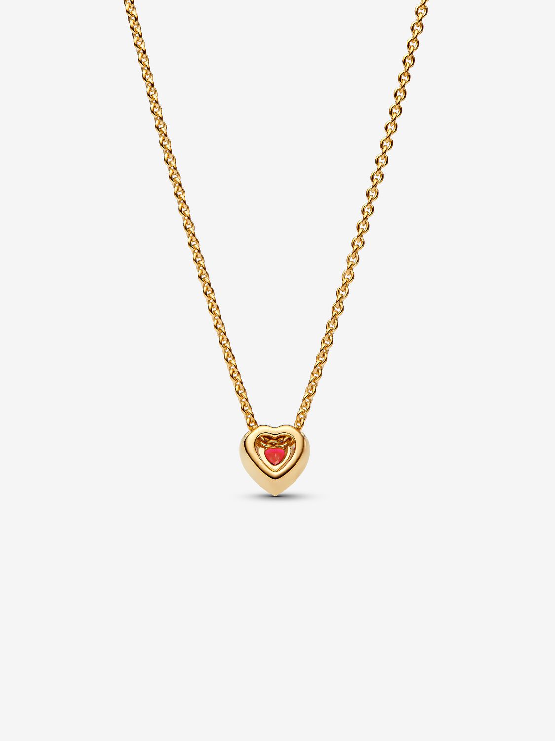 Elevated Heart Necklace 14 Karat Vergoldung