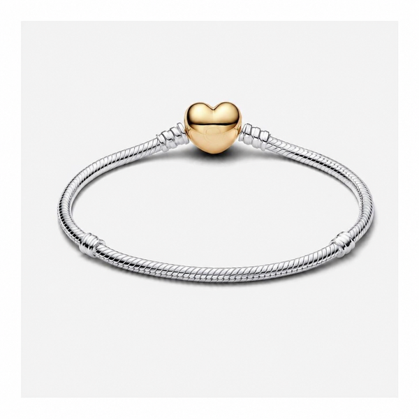 Armband Moments Herz-Verschluss Silber
