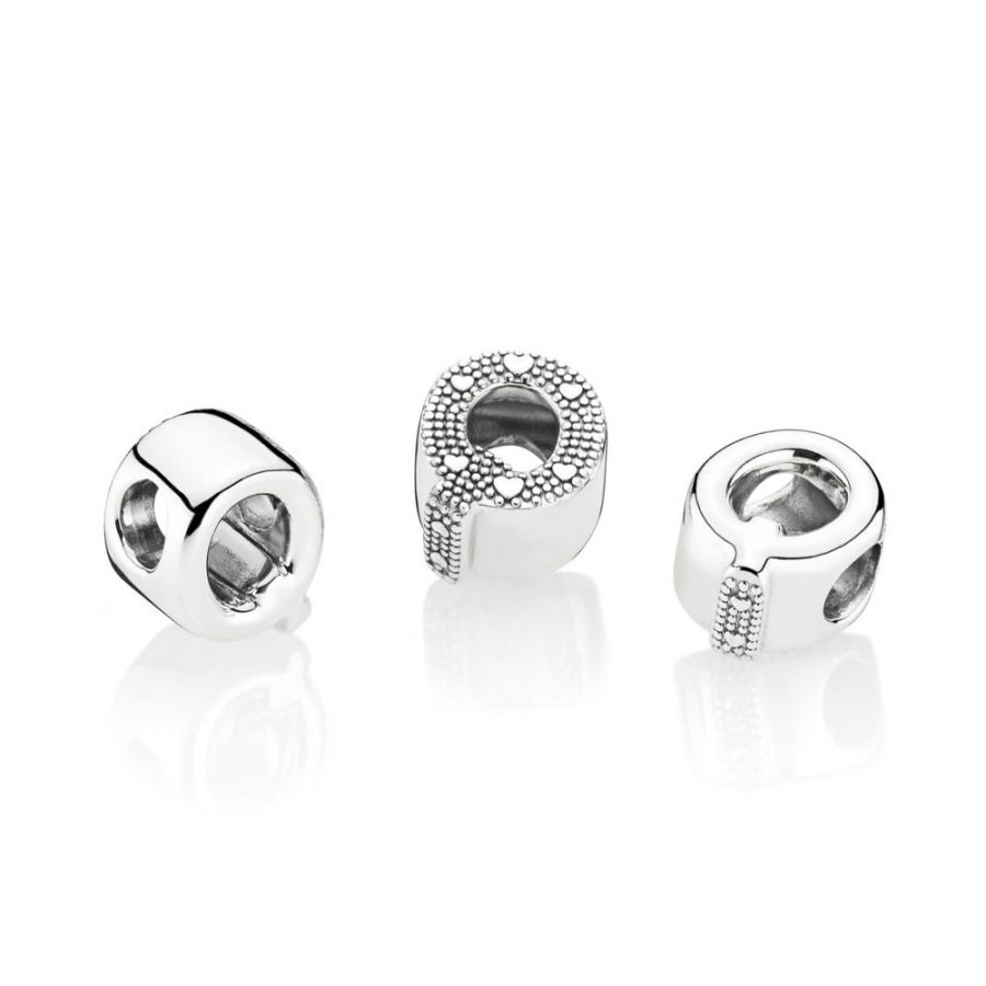 Charm Buchstabe Letter Q Silber