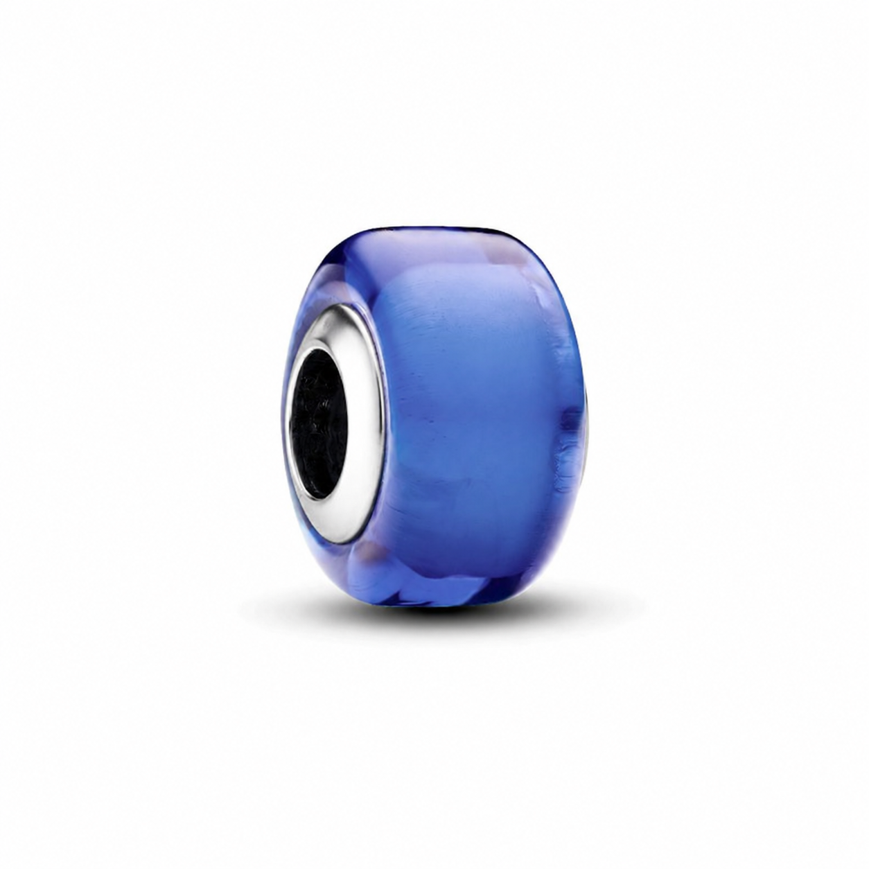 Mini-Charm Blaues Murano-Glas Sterling-Silber Hauptbild
